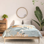 Retro Pastel Gouache Floral Comforter Gallery Image 3