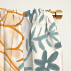 Retro Pastel Gouache Floral Window Curtain Gallery Image 2