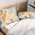 Retro Pastel Gouache Floral Pillow Sham Gallery Image 2