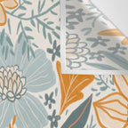 Retro Pastel Gouache Floral Wall Tapestry Gallery Image 3