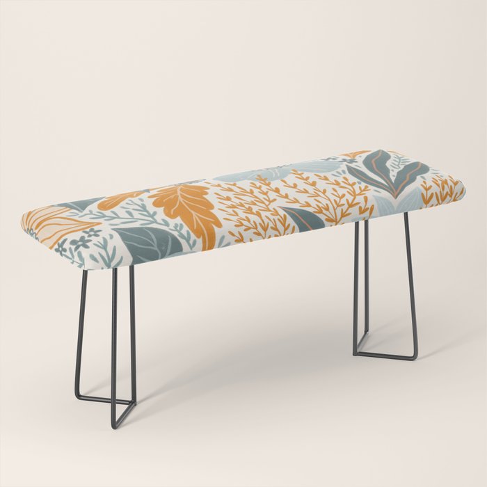 Retro Pastel Gouache Floral Bench Gallery Image 1