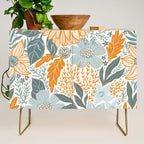 Retro Pastel Gouache Floral Credenza Gallery Image 1