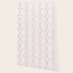 Wavy lines and tiny blooms - soft blush baby pink tones pattern Wallpaper Gallery Image 2
