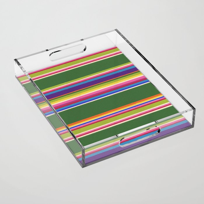 Folk abstract pattern #5 Acrylic Tray Gallery Image 1