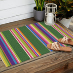 Folk abstract pattern #5 Outdoor Rug Gallery Image 2