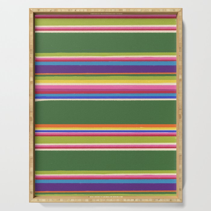 Folk abstract pattern #5 Serving Tray Gallery Image 1