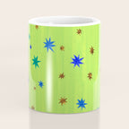 Celestial Star Twinkle in Galaxy Green Watercolor Coffee Mug Gallery Image 4