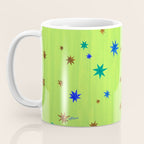 Celestial Star Twinkle in Galaxy Green Watercolor Coffee Mug Gallery Image 3