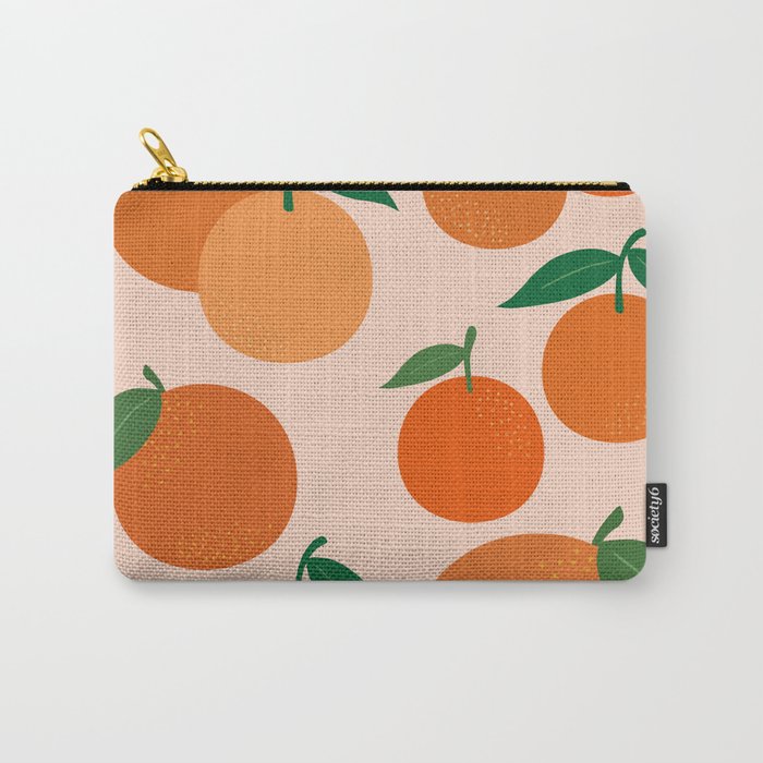 Fruit Market Print Oranges Fruit Art Orange Fruit Market Aesthetic Food Art Modern Decor Carry All Pouch Gallery Image 1