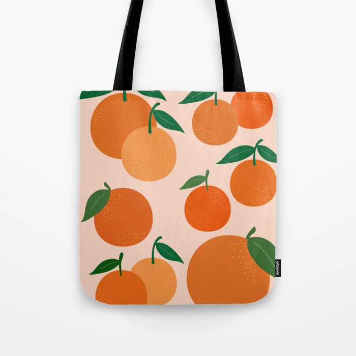 Fruit Market Print Oranges Fruit Art Orange Fruit Market Aesthetic Food Art Modern Decor Tote Bag Gallery Image 1