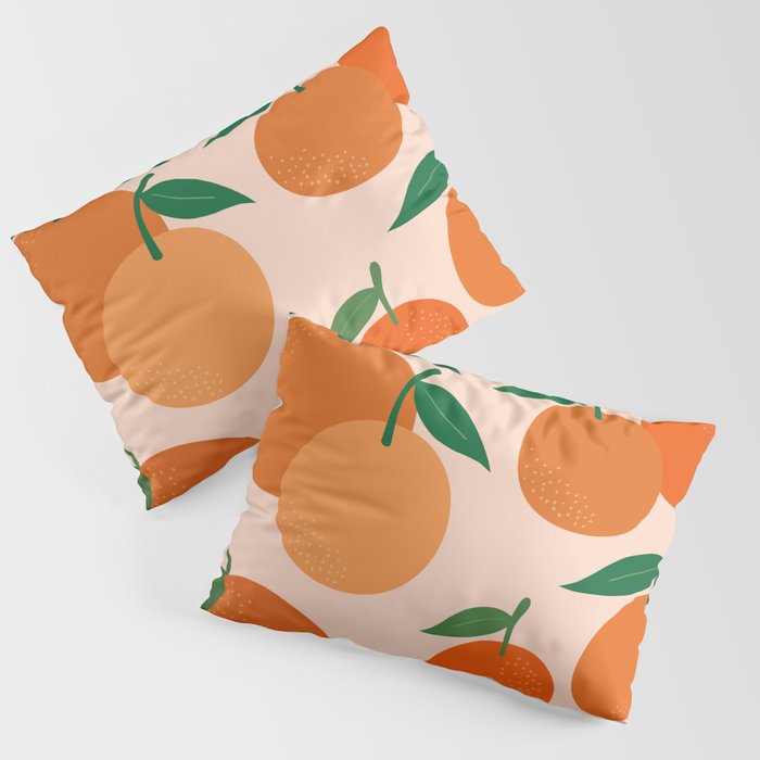 Fruit Market Print Oranges Fruit Art Orange Fruit Market Aesthetic Food Art Modern Decor Pillow Sham Gallery Image 3