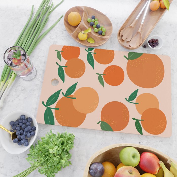 Fruit Market Print Oranges Fruit Art Orange Fruit Market Aesthetic Food Art Modern Decor Cutting Board Gallery Image 2