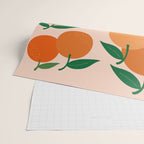 Fruit Market Print Oranges Fruit Art Orange Fruit Market Aesthetic Food Art Modern Decor Wrapping Paper Gallery Image 2