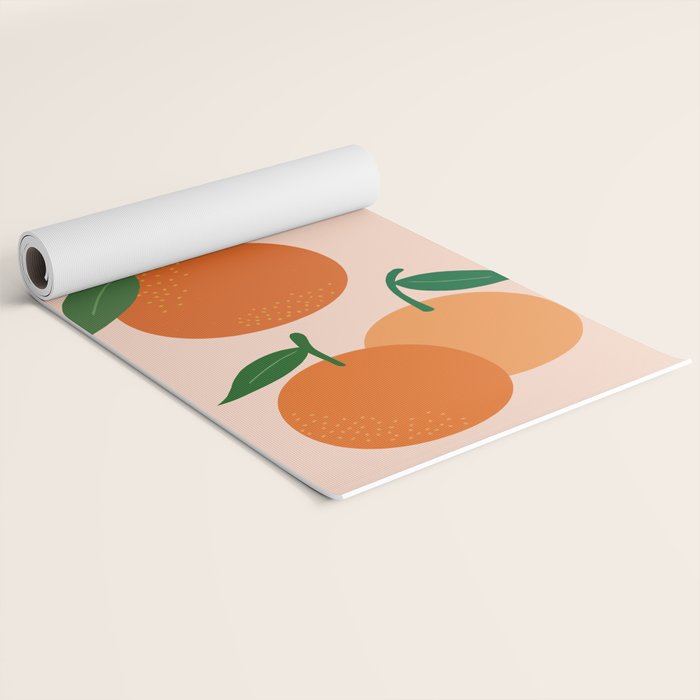 Fruit Market Print Oranges Fruit Art Orange Fruit Market Aesthetic Food Art Modern Decor Yoga Mat Gallery Image 2