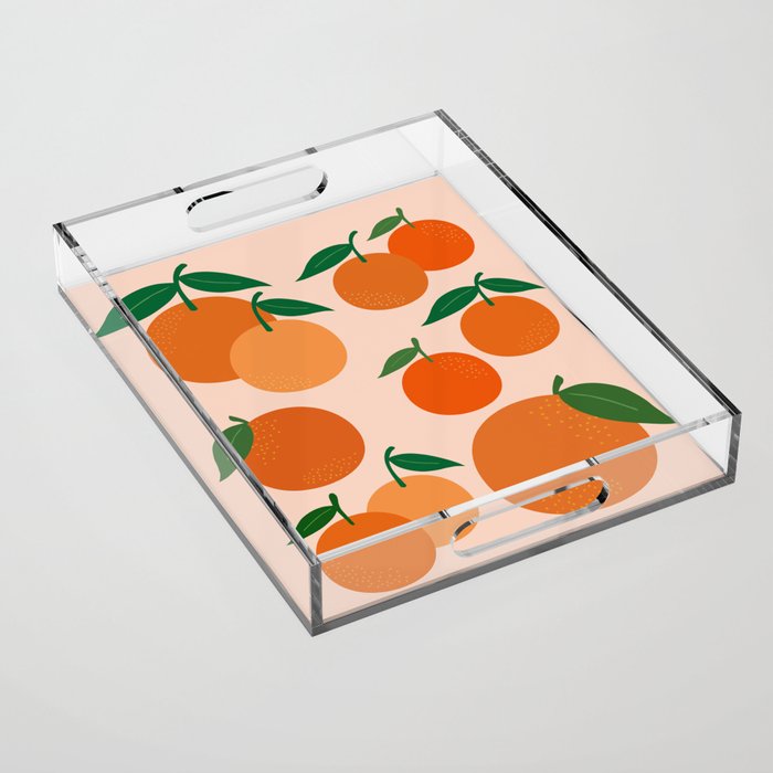 Fruit Market Print Oranges Fruit Art Orange Fruit Market Aesthetic Food Art Modern Decor Acrylic Tray Gallery Image 1
