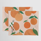 Fruit Market Print Oranges Fruit Art Orange Fruit Market Aesthetic Food Art Modern Decor Placemat Gallery Image 1