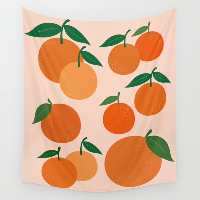 Fruit Market Print Oranges Fruit Art Orange Fruit Market Aesthetic Food Art Modern Decor Wall Tapestry Gallery Image 4