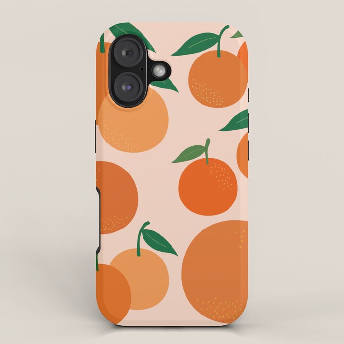 Fruit Market Print Oranges Fruit Art Orange Fruit Market Aesthetic Food Art Modern Decor iPhone Case