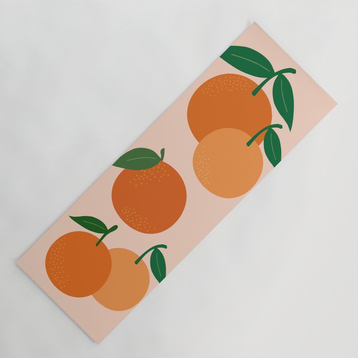 Fruit Market Print Oranges Fruit Art Orange Fruit Market Aesthetic Food Art Modern Decor Yoga Mat Gallery Image 1