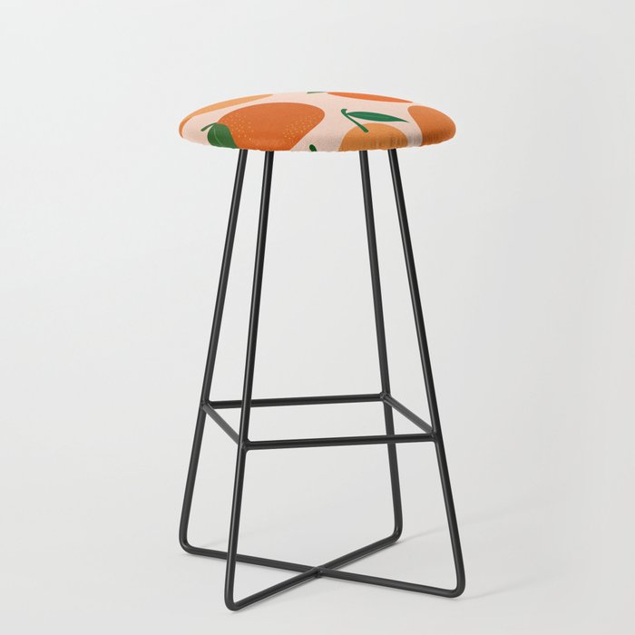 Fruit Market Print Oranges Fruit Art Orange Fruit Market Aesthetic Food Art Modern Decor Stool Gallery Image 1
