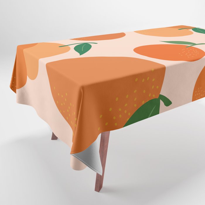 Fruit Market Print Oranges Fruit Art Orange Fruit Market Aesthetic Food Art Modern Decor Tablecloth Gallery Image 1