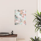 Minty Kisses - Blush Pink Mint Green Blue Coral Peach Abstract Flower Wall Art Springtime Painting Poster Gallery Image 2