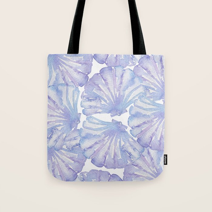 Shell Ya Later - Purple Seashell Pattern Tote Bag Gallery Image 1