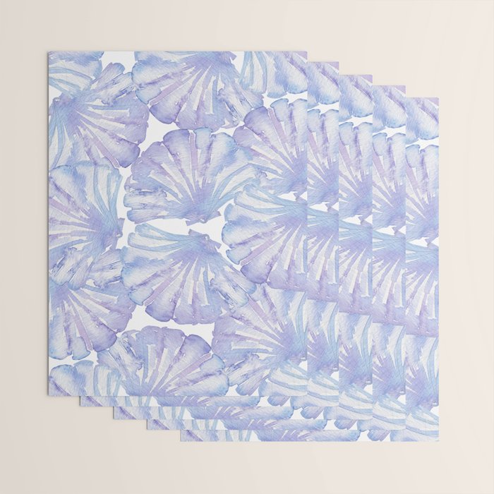 Shell Ya Later - Purple Seashell Pattern Wrapping Paper Gallery Image 3