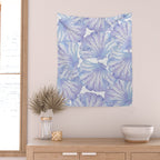 Shell Ya Later - Purple Seashell Pattern Wall Tapestry Gallery Image 2