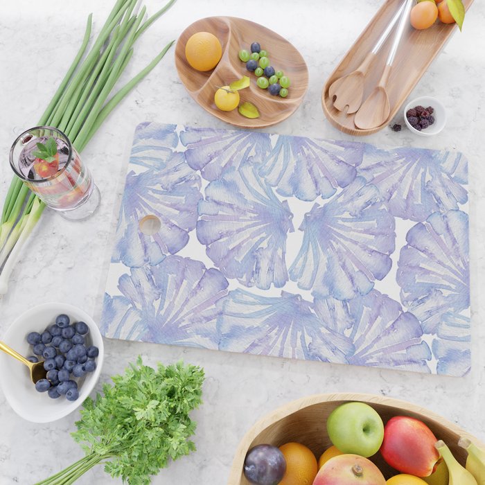 Shell Ya Later - Purple Seashell Pattern Cutting Board Gallery Image 2