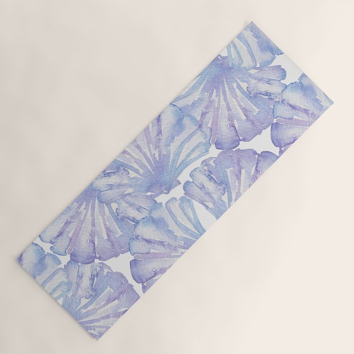 Shell Ya Later - Purple Seashell Pattern Yoga Mat Gallery Image 1