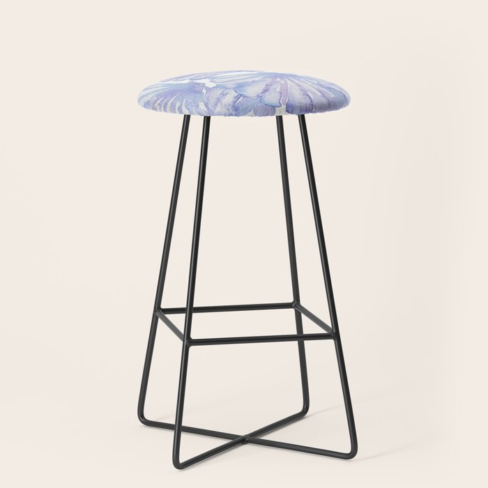Shell Ya Later - Purple Seashell Pattern Stool Gallery Image 1