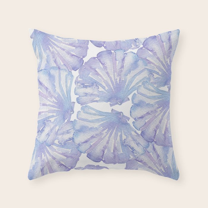 Shell Ya Later - Purple Seashell Pattern Throw Pillow