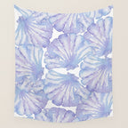Shell Ya Later - Purple Seashell Pattern Wall Tapestry Gallery Image 4