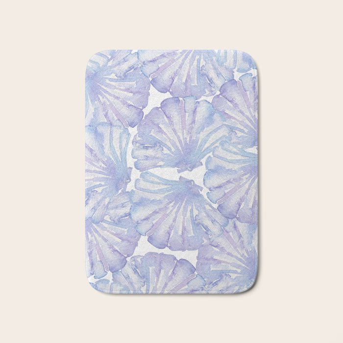 Shell Ya Later - Purple Seashell Pattern Bath Mat Gallery Image 1