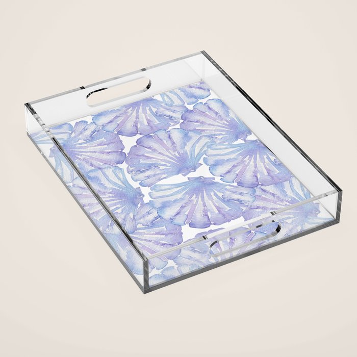 Shell Ya Later - Purple Seashell Pattern Acrylic Tray Gallery Image 1