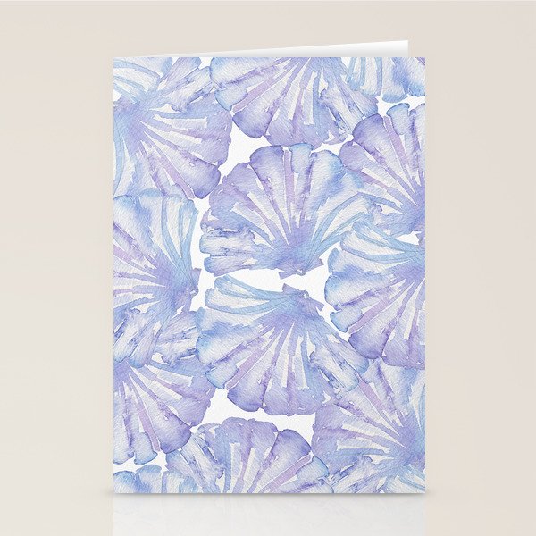 Shell Ya Later - Purple Seashell Pattern Stationery Card Gallery Image 2