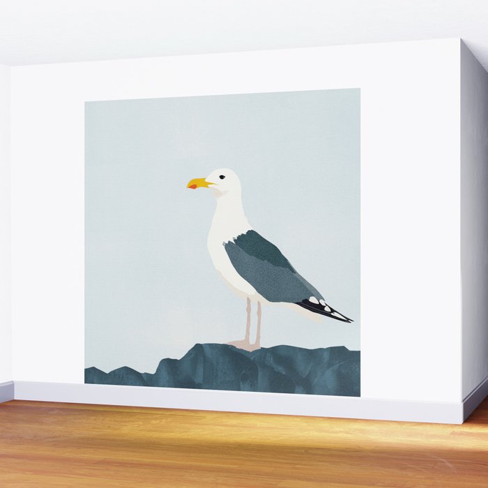 Seagull Minimalist Illustration Wall Mural Gallery Image 2