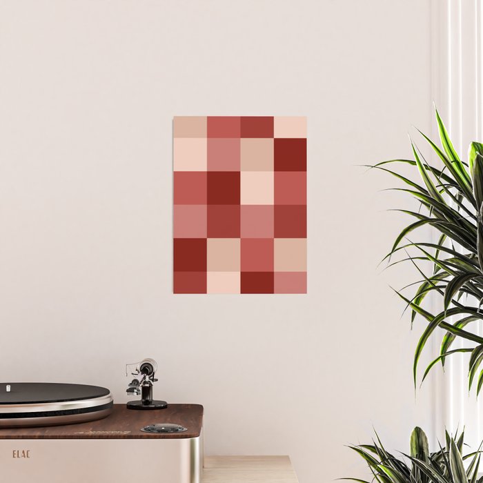 Bold Colorful Checks Pattern - Large X Poster Gallery Image 2