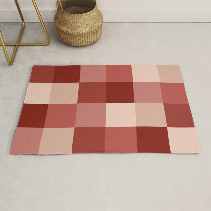 Bold Colorful Checks Pattern - Large X Rug Gallery Image 1