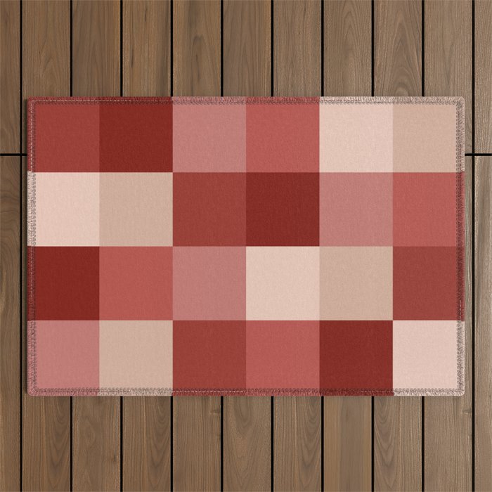 Bold Colorful Checks Pattern - Large X Outdoor Rug Gallery Image 1