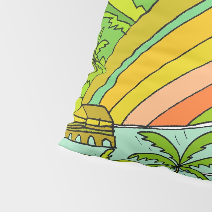 Surf Paradise Rainbow of Happiness Pillow Sham Gallery Image 4