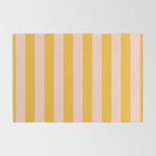 Simple Contemporary Stripe Pattern in Blush Pink and Yellow Orange Rug Gallery Image 2