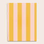 Simple Contemporary Stripe Pattern in Blush Pink and Yellow Orange Notebook Gallery Image 4