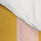 Simple Contemporary Stripe Pattern in Blush Pink and Yellow Orange Comforter Gallery Image 4