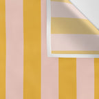 Simple Contemporary Stripe Pattern in Blush Pink and Yellow Orange Wall Tapestry Gallery Image 3