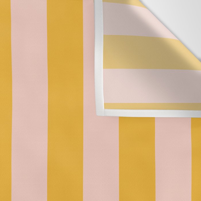Simple Contemporary Stripe Pattern in Blush Pink and Yellow Orange Wall Tapestry Gallery Image 3