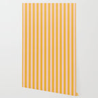 Simple Contemporary Stripe Pattern in Blush Pink and Yellow Orange Wallpaper Gallery Image 2