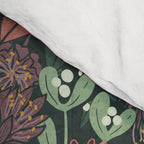 Wild Flowers Winter Bouquet (Enchanting Hidden Monsters in Dark Floral) Comforter Gallery Image 4