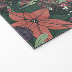Wild Flowers Winter Bouquet (Enchanting Hidden Monsters in Dark Floral) Welcome Mat Gallery Image 2